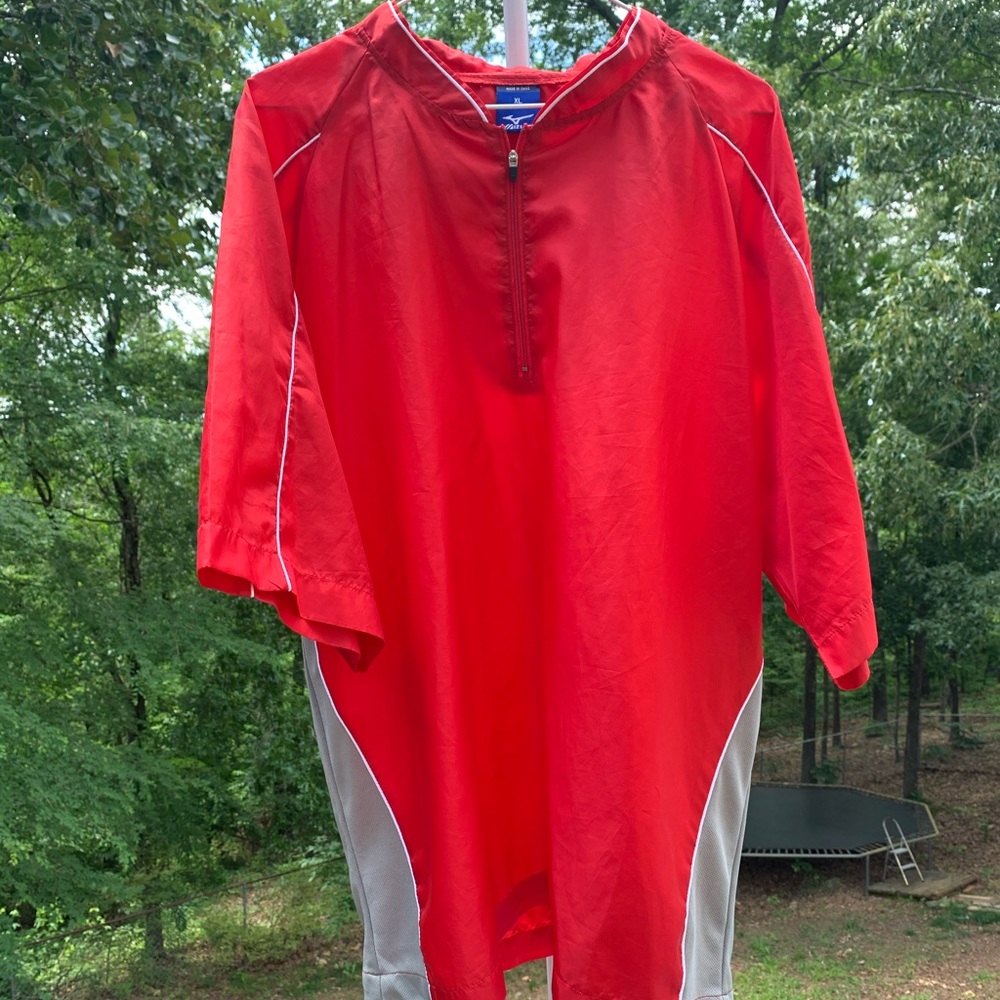 Mizuno Red Coaches Windbreaker